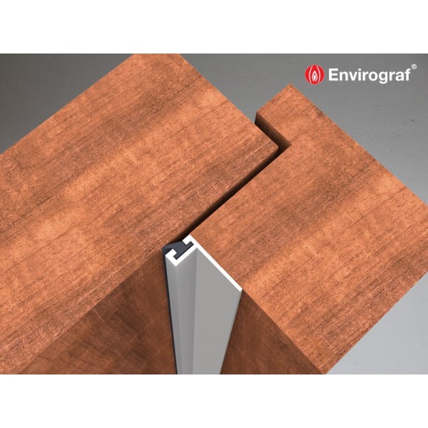 Envirograf Surface Mounted Acoustic, Smoke and Weather Seal in an Aluminium or PVC Holder