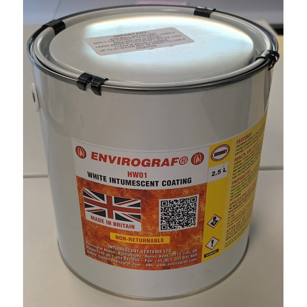 Envirograf HW Intumescent Coating for 30/60 Minutes Fire Protection - White or Tinted