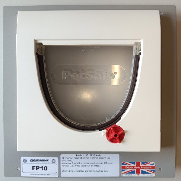 Envirograf Fire Proof Cat /Dog Flap Protector for Fire Rated Doors